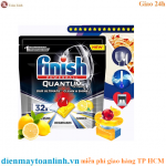 Túi 32 viên rửa chén Finish Quantum Ultimate Dishwasher Tablets Lemon QT0277 - hương chanh - Chính hãng