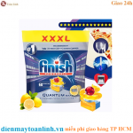 Túi 60 viên rửa chén Finish Quantum Max Dishwasher Tablets Lemon Sparkle QT025460 - hương chanh - Chính hãng