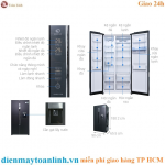 Tủ lạnh Aqua AQR-I565AS BS Inverter 510 lít - Chính Hãng