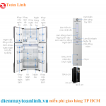 Tủ lạnh Panasonic NR-DZ600GXVN 4 cánh Inverter 550 Lít - Chính hãng