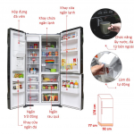 Tủ Lạnh Hitachi R-M700GPGV2 Inverter Side by side 584 lít