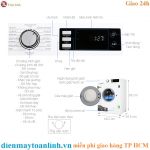 Máy giặt Toshiba TW-BK105S2V WS Inverter 9.5 Kg - Chính Hãng