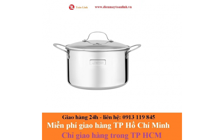 NỒI INOX CAO CẤP 3 LỚP ĐÁY LIỀN TRI-MAX 18CM