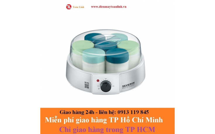 Máy Làm Sữa Chua Severin JG3525 - Trắng Xanh - Hàng Chính Hãng