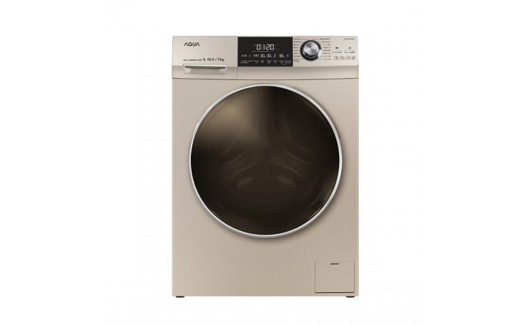 Máy giặt sấy AQUA AQD-DH1050C N, giặt 10.5kg, sấy 7kg, Inverter 