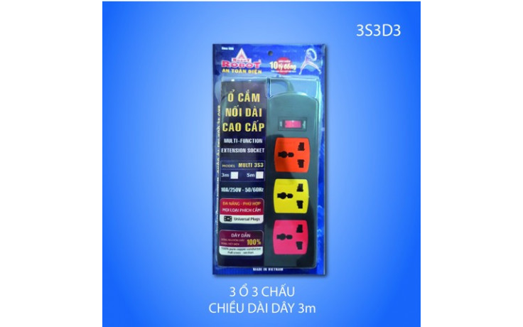 Ổ Cắm 3 Ổ 3 Chấu MULTI 3S3 - Robot