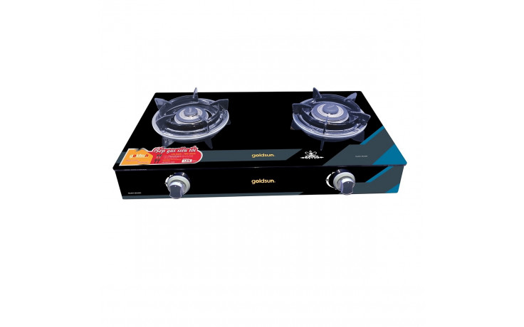Bếp Gas Dương Đôi Siêu Tốc Mặt Kính Goldsun BA2203 - Hàng chính hãng