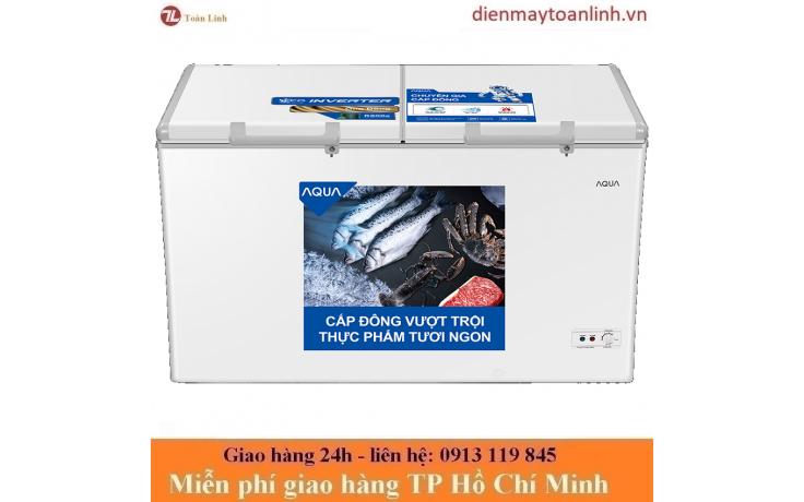 Tủ đông Aqua AQF-C5701E 2 cánh 425 lít - Chính hãng