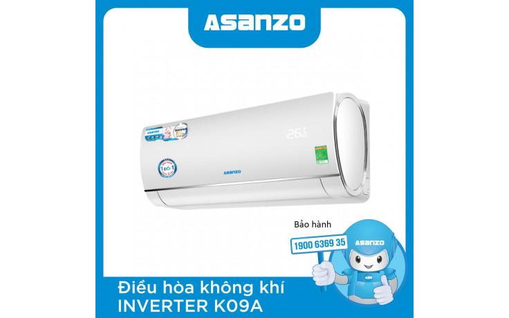 Máy lạnh Asanzo K09A Inverter 1.0 HP - Hàng chính hãng