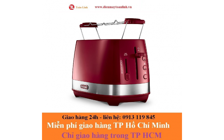 Máy Nướng Bánh Mì Delonghi CTLA2103.R (màu đỏ) - Hàng chính hãng