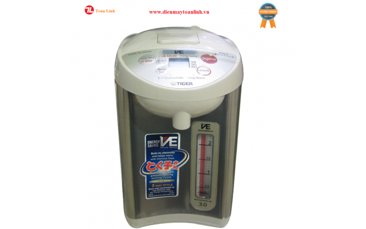 Bình thuỷ điện Tiger PVW-B30W 3 Lít - Chính hãng