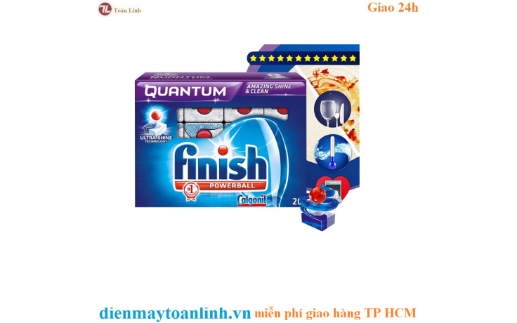 Hộp 20 viên rửa chén Finish Quantum Dishwasher Tablets QT9193 - Chính hãng