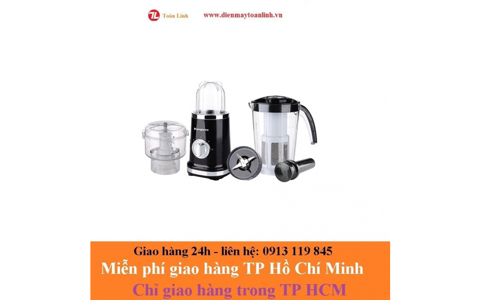Máy Xay Sinh Tố 3 Cối Kangaroo KG3B2 (380W) - Đen - Hàng chính hãng