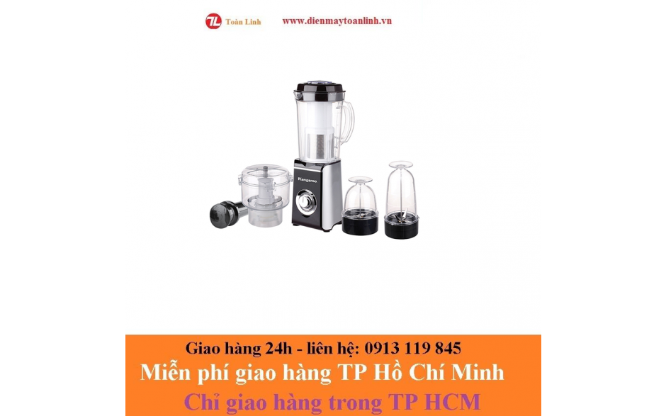 Máy Xay Sinh Tố 4 Cối Kangaroo KG4B1 (380W) - Đen Bạc- Hàng chính hãng