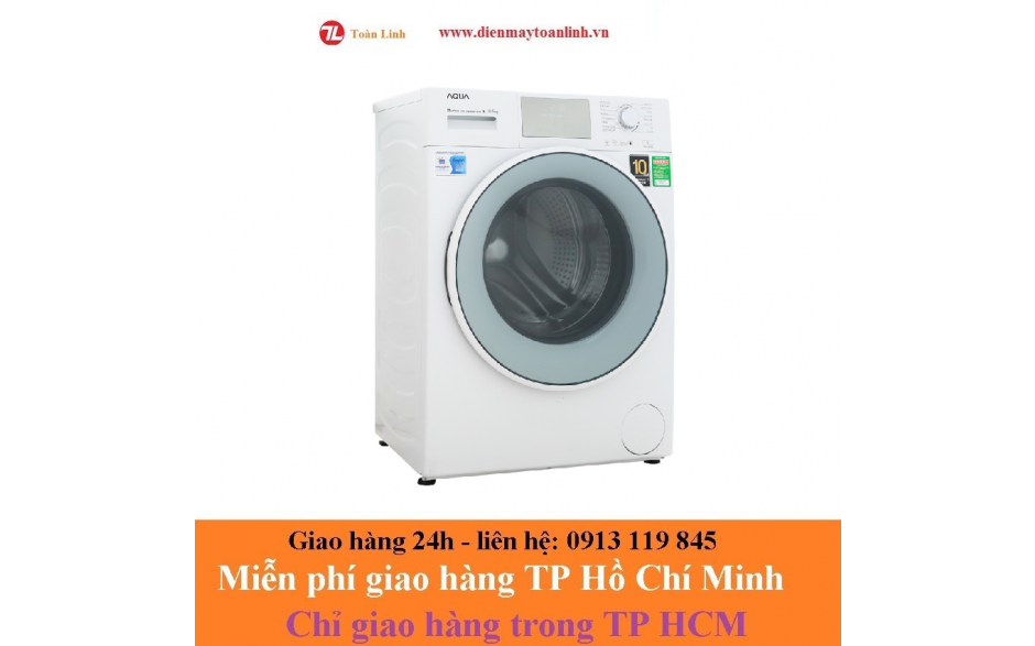 Máy giặt AQUA lồng ngang 8.5kg AQD-D850E-W