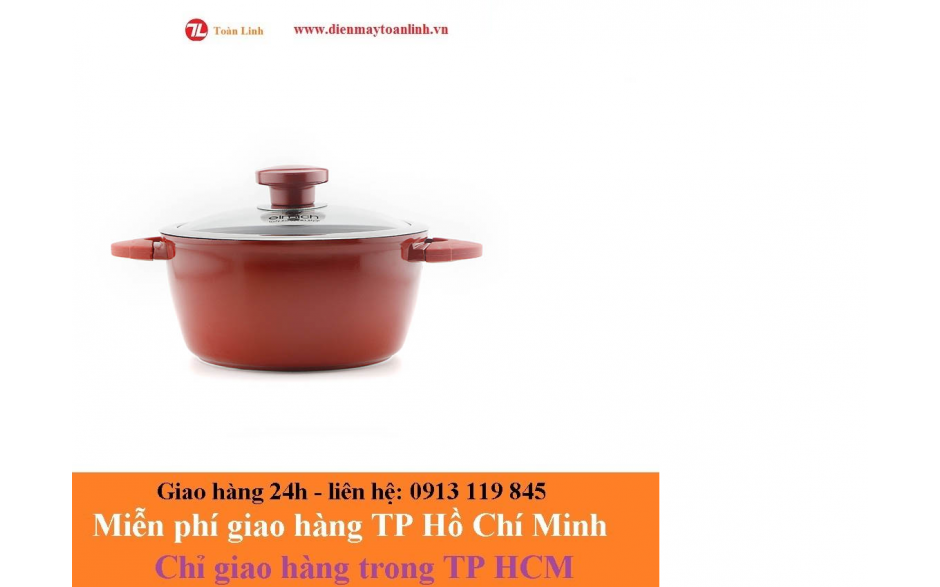 NỒI CHỐNG DÍNH ELMICH CAO CẤP CÓ VUNG KÍNH, ĐÁY TỪ VITAPLUS FIORE 18CM EL-0347