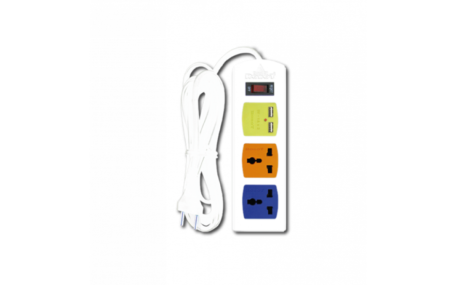 Ổ Cắm 2 Ổ 3 Chấu + USB MULTI 2S3U - Robot