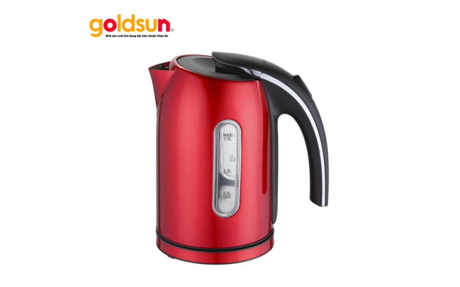 Ấm đun Siêu tốc 2 lớp Goldsun EK-GF1836SR Màu Đỏ - 10100650