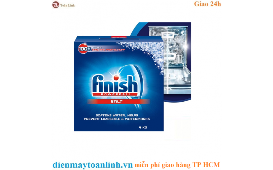 Muối rửa chén Finish Dishwasher Salt 4kg QT017389 - Chính hãng