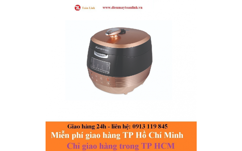 Nồi Áp Suất Điện Kangaroo KG289 (1000W) - Đen - Hàng chính hãng