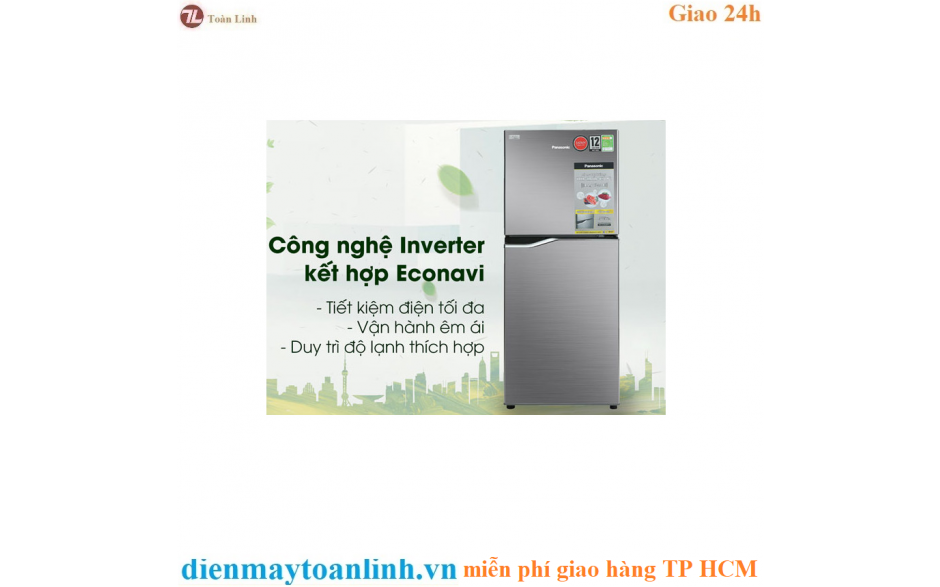 Tủ lạnh Panasonic Inverter 170 lít NR-BA190PPVN