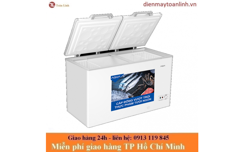 Tủ đông Aqua AQF-C5701E 2 cánh 425 lít - Chính hãng