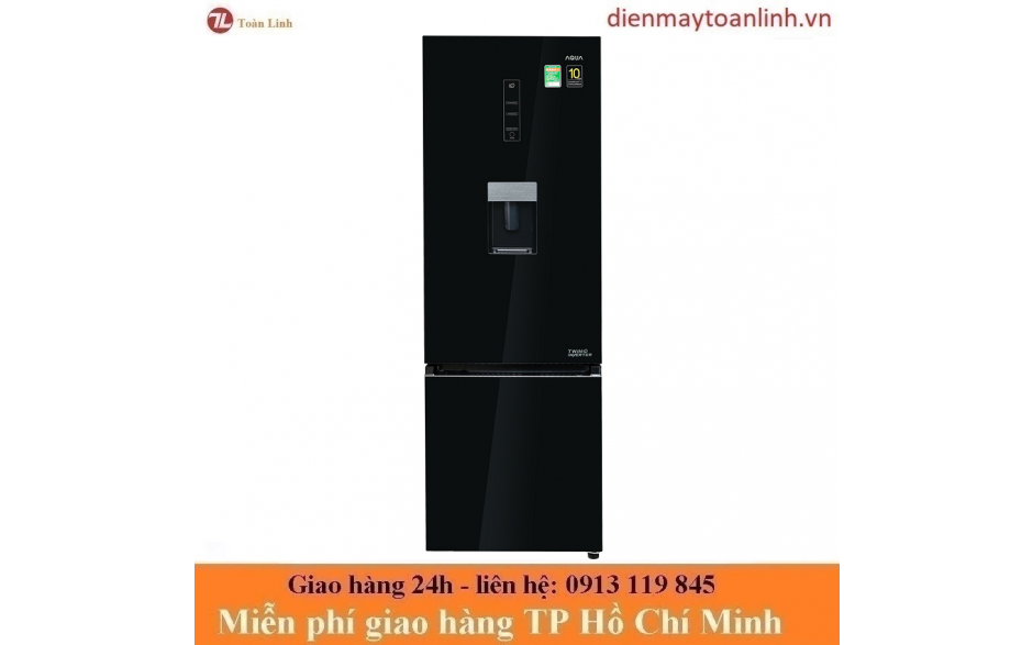 Tủ lạnh Aqua AQR-B379MA WGB 350 lít - Chính Hãng