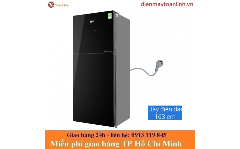 Tủ lạnh Beko RDNT371E50VZGB Inverter 340 lít - Chính Hãng