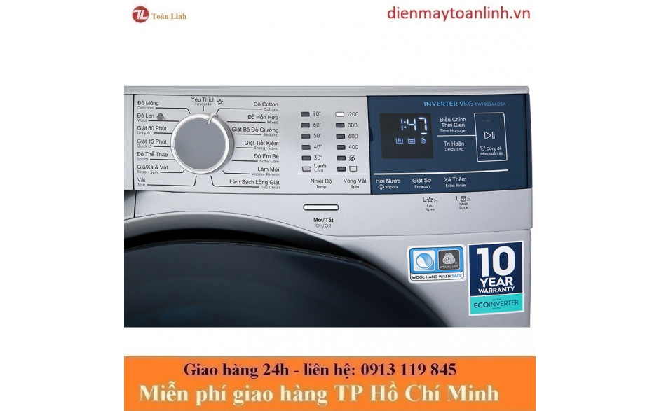 Máy giặt Electrolux EWF9024ADSA Inverter 9 kg - Chính hãng