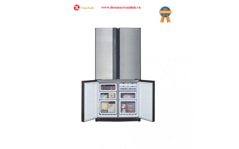 Tủ lạnh Sharp SJ-FX631V-SL 4 cánh cửa Inverter 626 lít - Chính hãng
