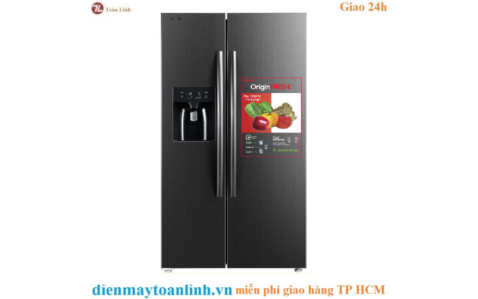 Tủ Lạnh Toshiba GR-RS637WE-PMV Inverter 493 lít - Chính Hãng