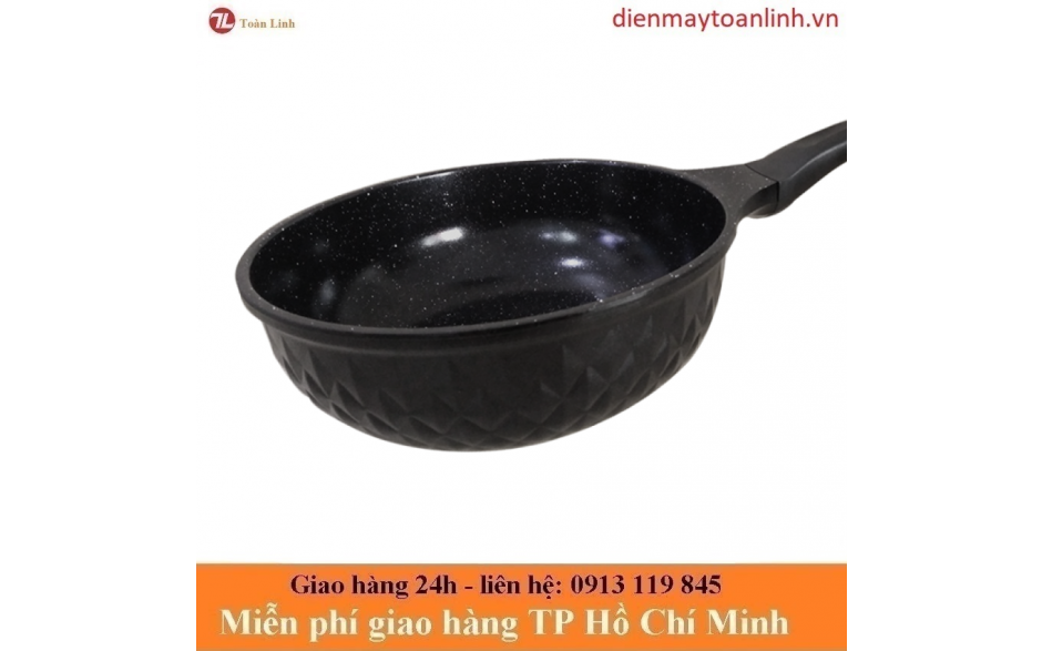Chảo xào Hàn Quốc Happy Home Pro Ceramic size 22 lòng sâu - Chính hãng