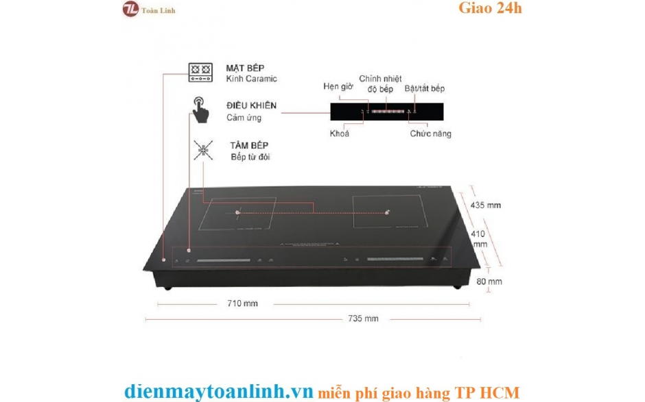 Bếp Junger ID-16 hồng ngoại đôi - Chính hãng