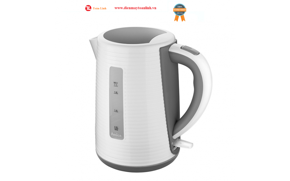Bình Đun Siêu Tốc AMICA KF2021 - 1.7L -Trắng xám - nhập Balan