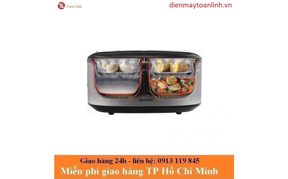 Nồi đa năng Sharp KN-TC50VN-WH 2 ngăn 1.8 lít - Chính hãng