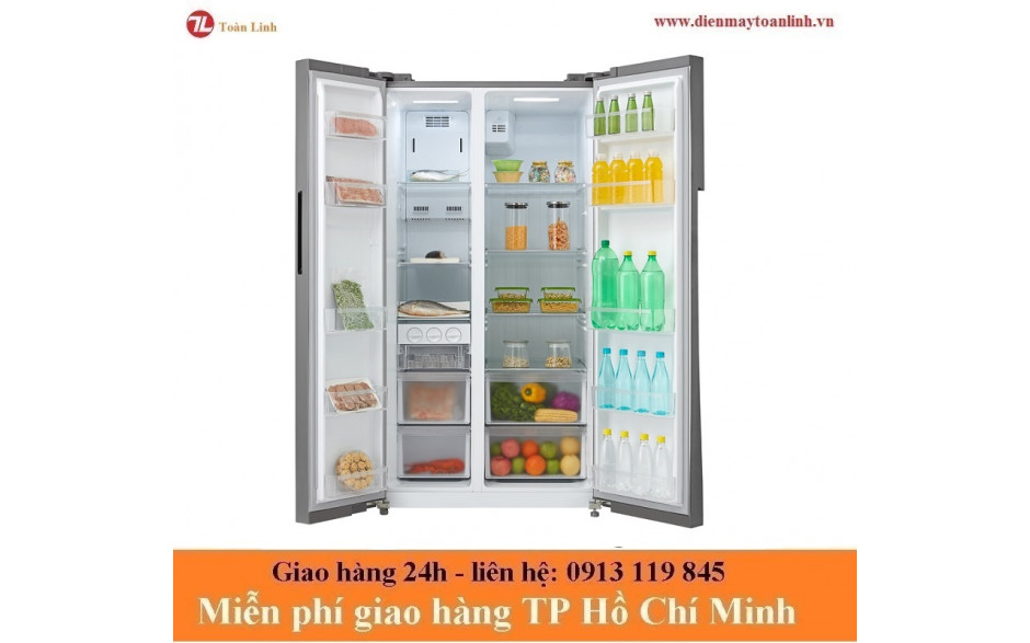 Tủ lạnh Midea SBS MRC-690GS 584 lít - Hàng chính hãng