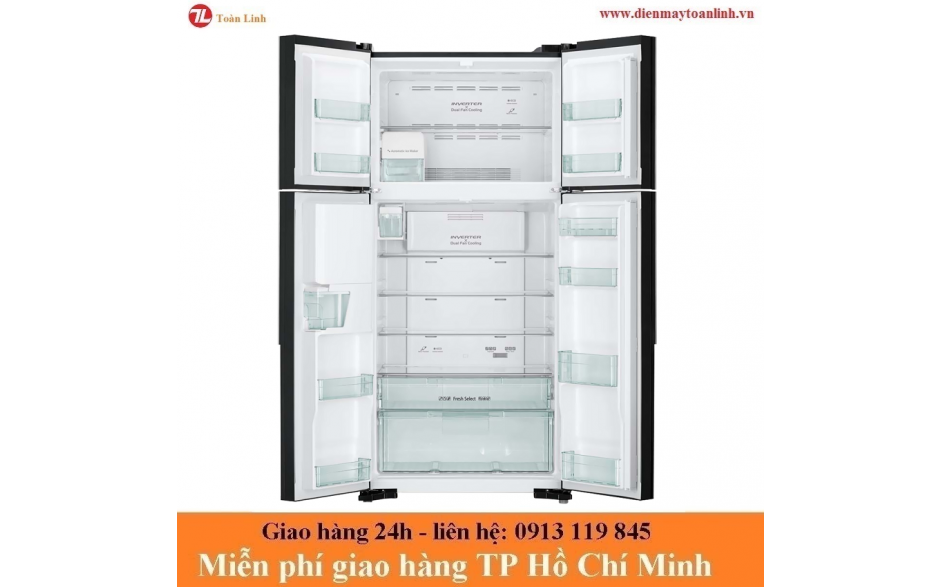 Tủ Lạnh Hitachi R-FW690PGV7X GBW Inverter 540 lít - Chính hãng