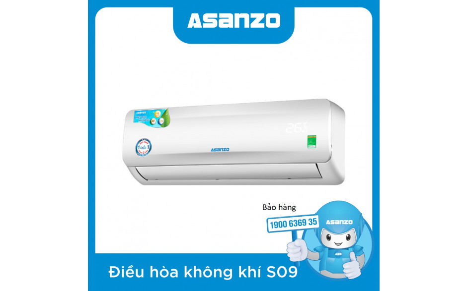Máy lạnh Asanzo S09A 1.0 HP - Hàng chính hãng