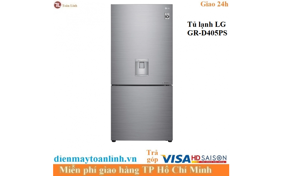 Tủ lạnh LG GR-D405PS Inverter 454 lít - Chính Hãng