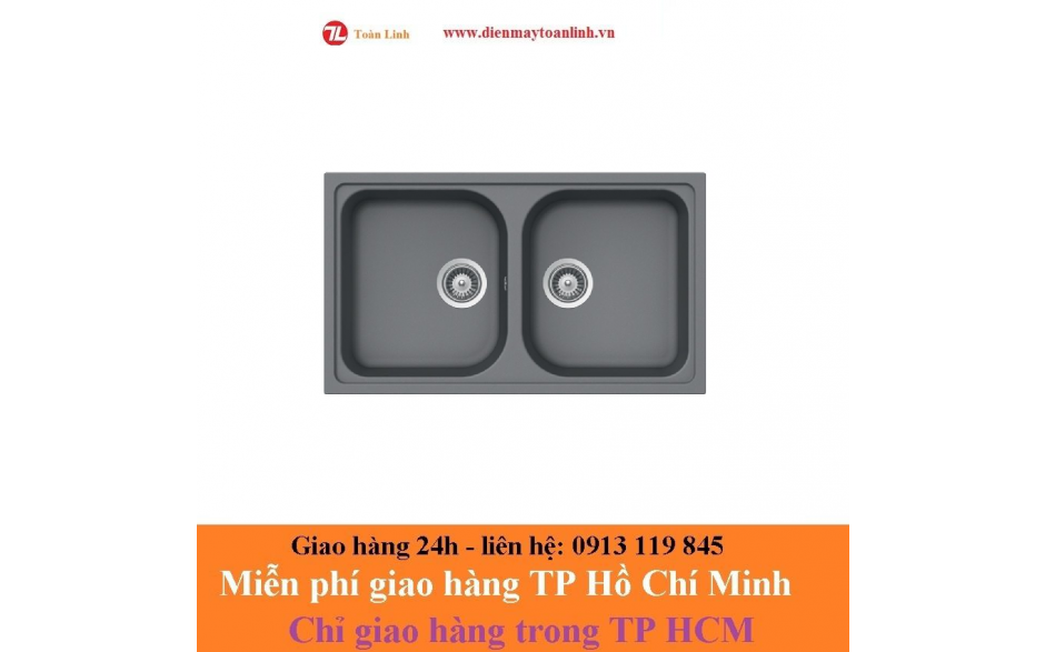 Bồn rửa chén bằng đá Hafele Julius HS-GD8650-màu xám 570.35.580 - Chính hãng