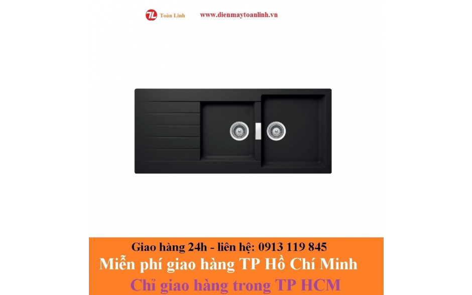 Bồn rửa chén bằng đá Hafele Antonius HS-GDD11650/ 570.35.370 màu đen - Chính hãng