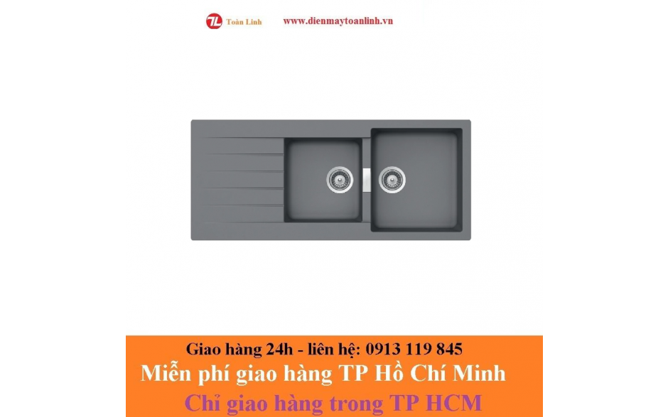 Bồn rửa chén bằng đá Hafele Antonius HS-GDD11650/ 570.35.570 màu xám - Chính hãng