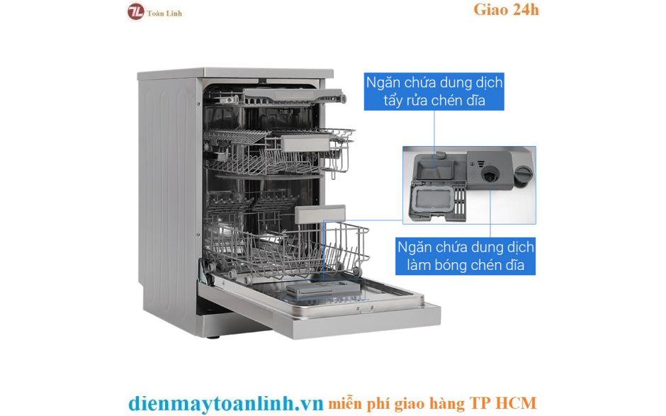Máy rửa chén Galanz W45A3A401M-0E1 SS 11 bộ - Chính Hãng