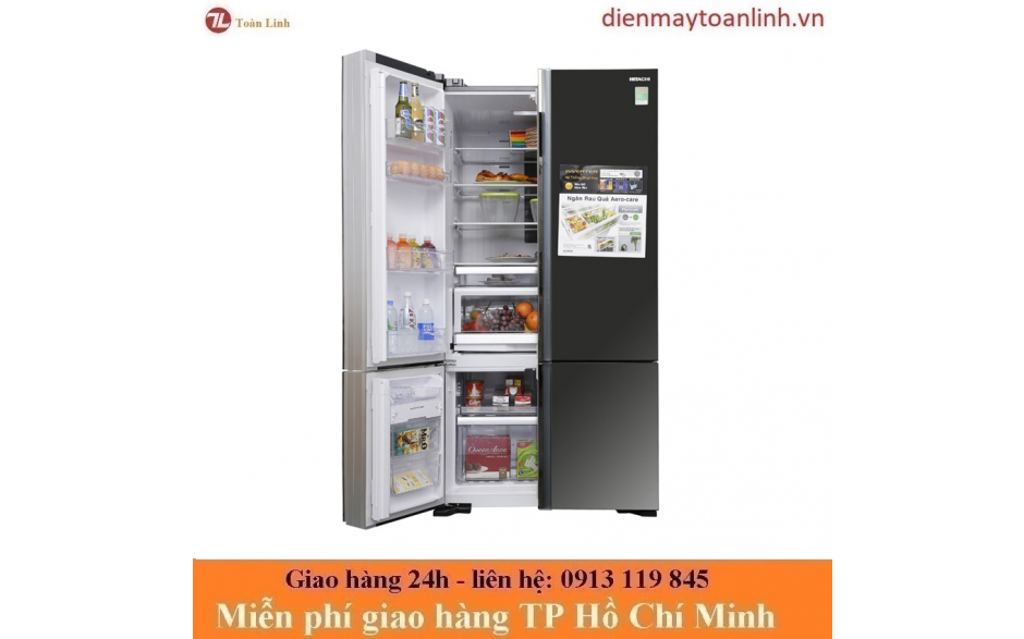 Tủ Lạnh Hitachi R-WB850PGV5 GBK Inverter 700 lít - Chính hãng